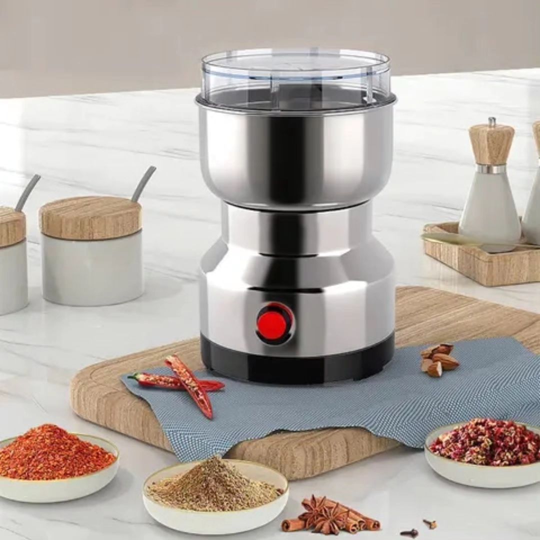 MULTI PURPOSE ELECTRIC GRINDER AUTOMATIC COFFEE, SPICE & BEAN GRINDER STAINLESS STEEL