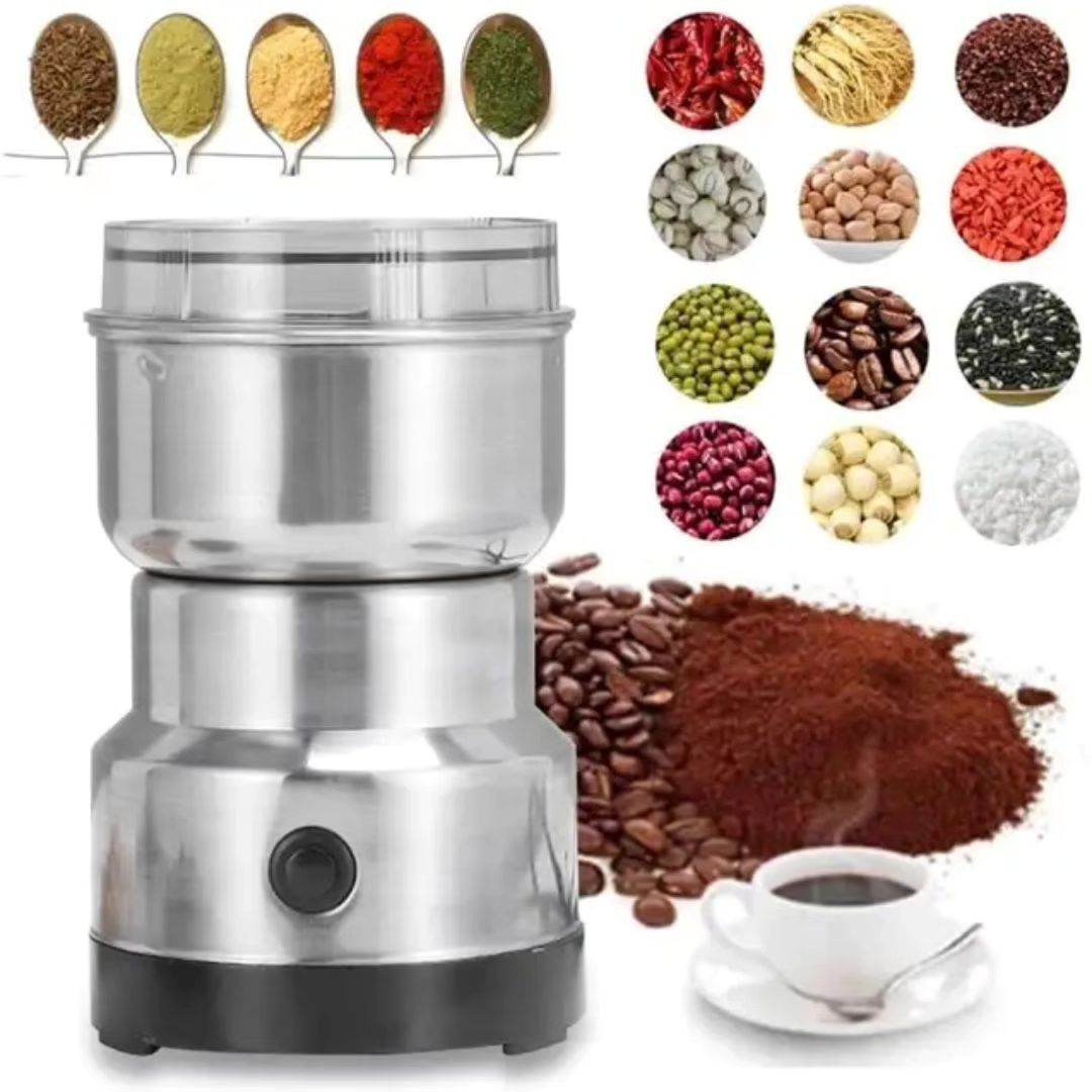 MULTI PURPOSE ELECTRIC GRINDER AUTOMATIC COFFEE, SPICE & BEAN GRINDER STAINLESS STEEL