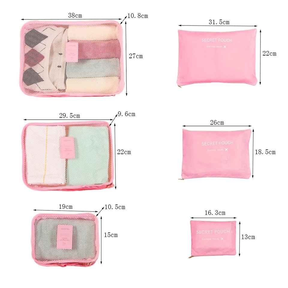 6 Pieces Travel Bags