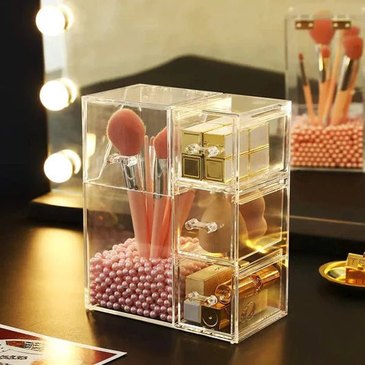 Premium Acrylic Makeup Brush Holder - Organize Your Beauty Station!