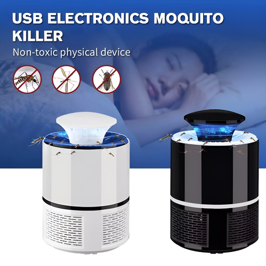 Mosquito Trap with Killer Lamp | Eco Friendly Chemical Free USB Connected UV LED Light Fly Bug Di-Speller with Suction Fan Repellent Lamp (Random color)